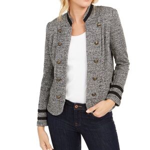 Tommy Hilfiger Black and Gray Tweed Blazer